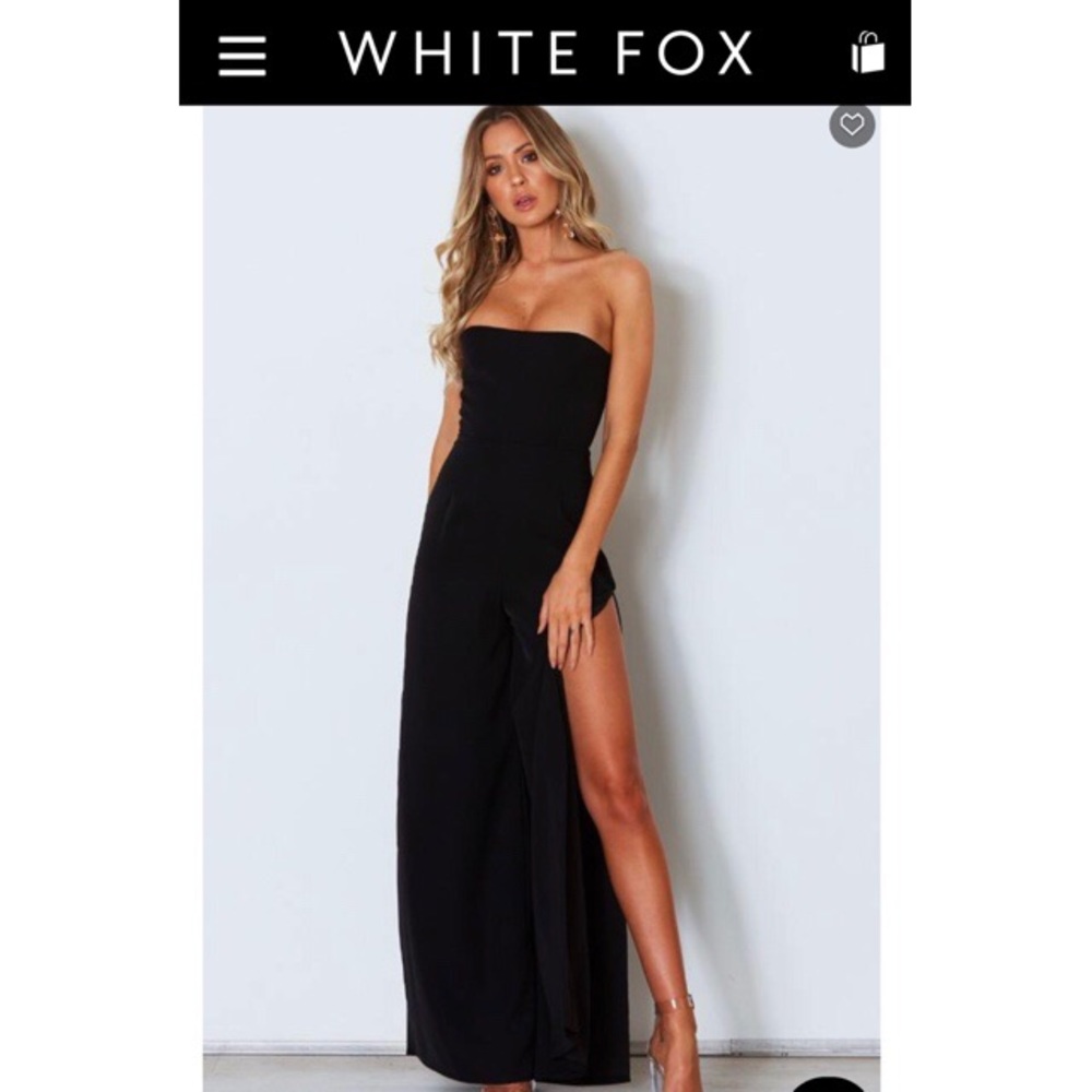Black Slit Belted Back Jumpsuit